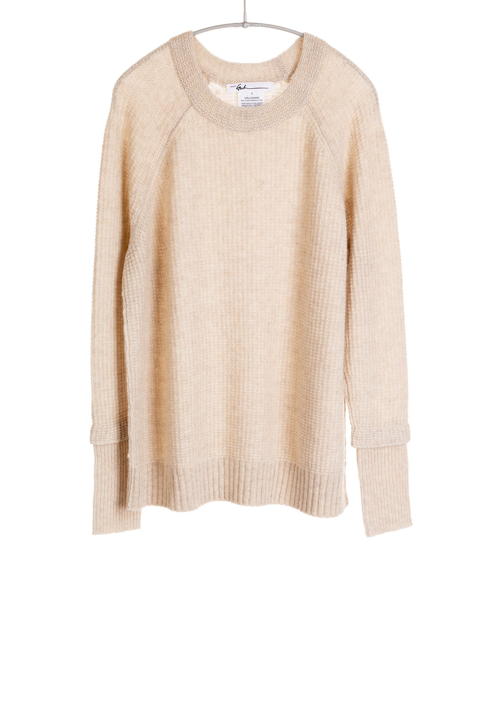 Textured Crew | Cashmere | Oatmeal – Paychi Guh