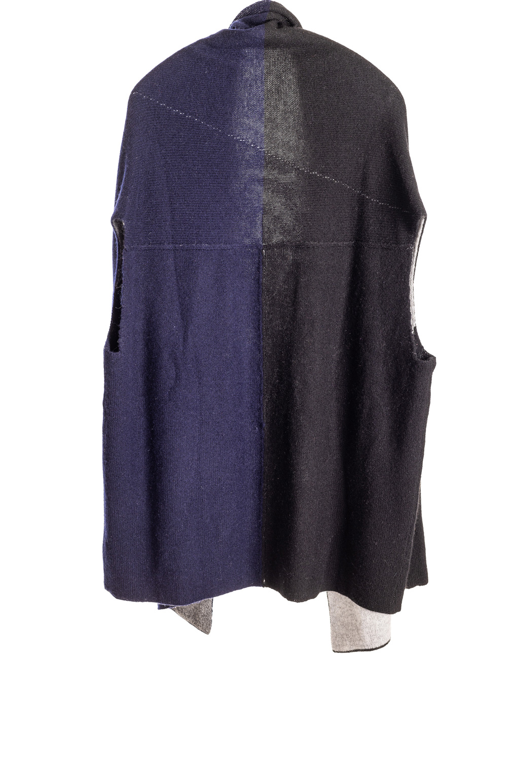 Reversible Color Block Vest | Premium Cashmere | Black/Grey – Paychi Guh