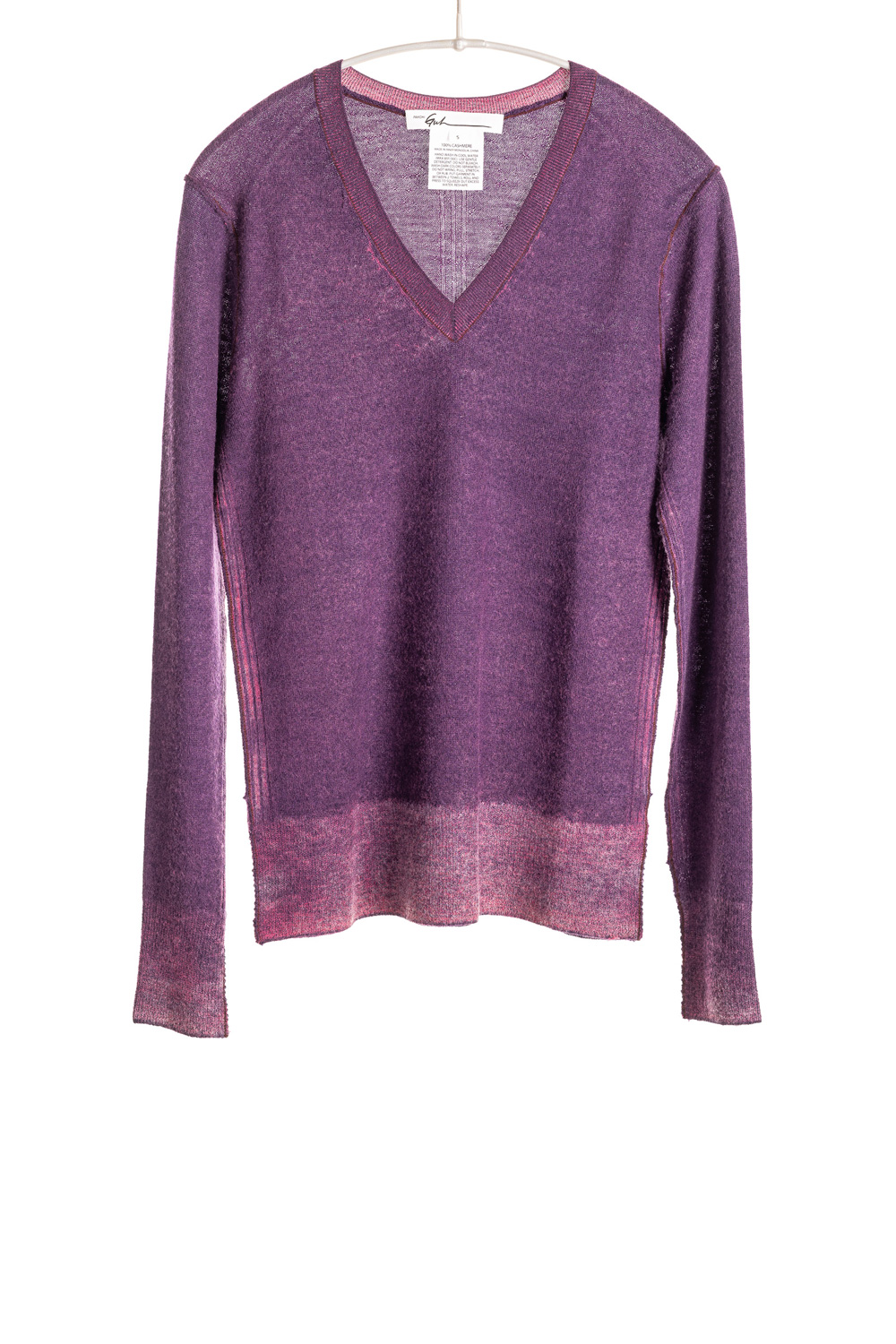 F388_LSPrintedVNeck_Grape_H1Front