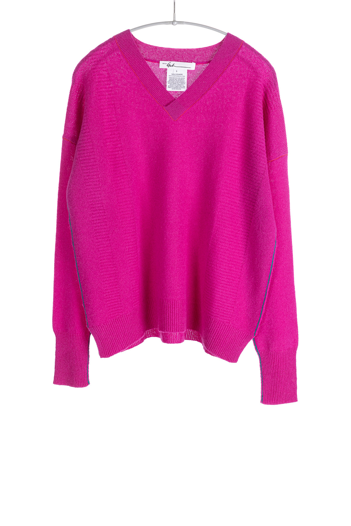 S442B_VNeckPullover_Magenta_H1Front