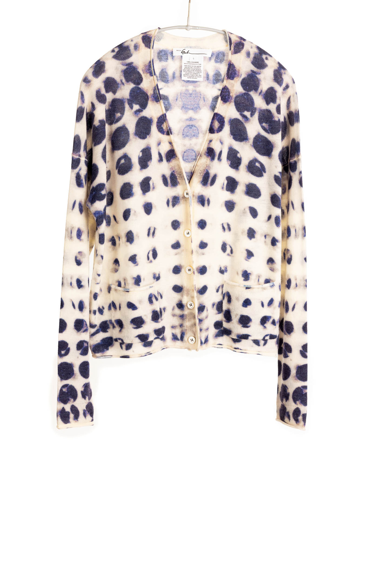 F499P_DottedVNeckCardigan_Navy_H1Front