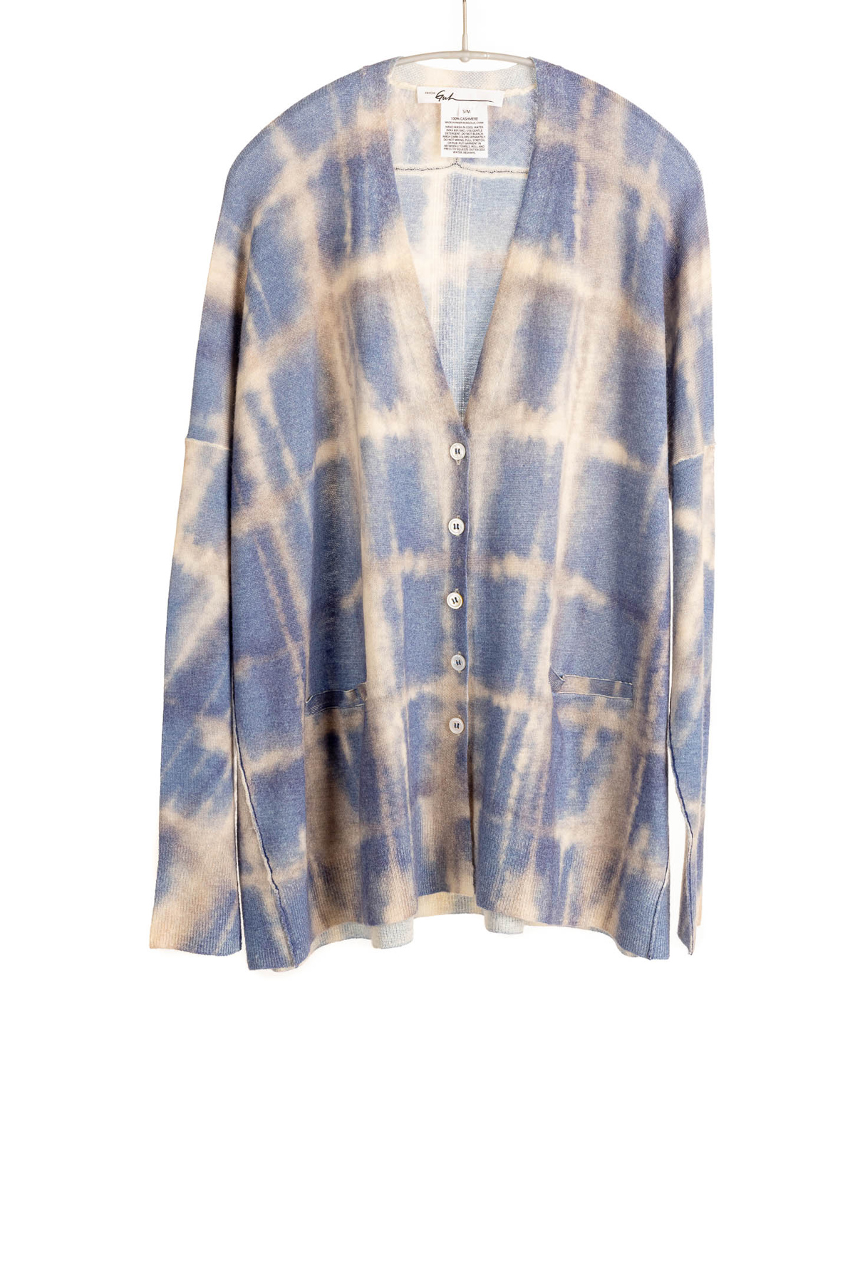 F502P_PlaidVNeckCardigan_WashedDenim_H1Front