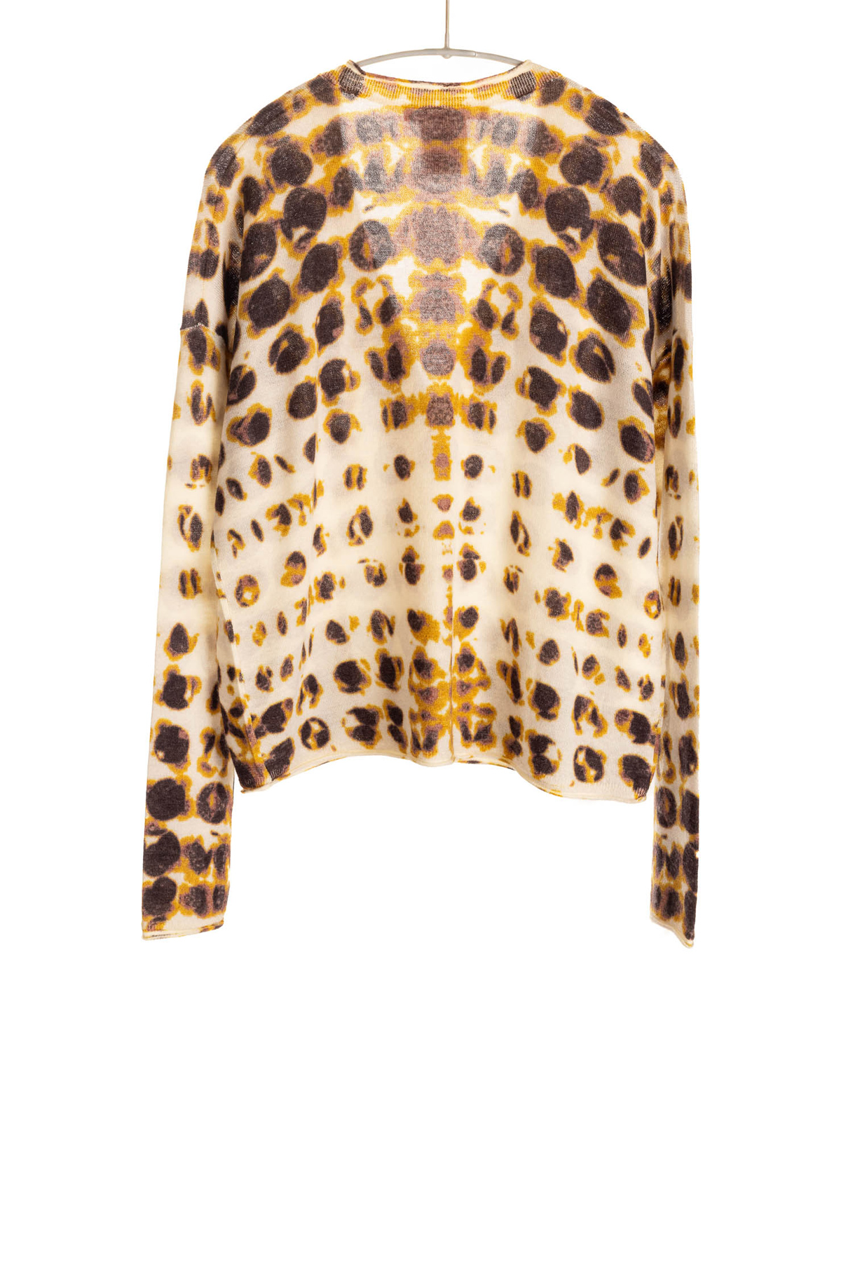 F499P_DottedVNeckCardigan_Gold_H2Back